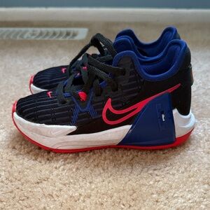 Nike Kids' Black and Blue Sneakers with Red Accents